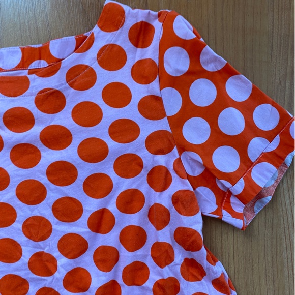 Anthropologie Maeve Women Big Polka Dot Top Size S Short Sleeve T-Shirt - Picture 2 of 4